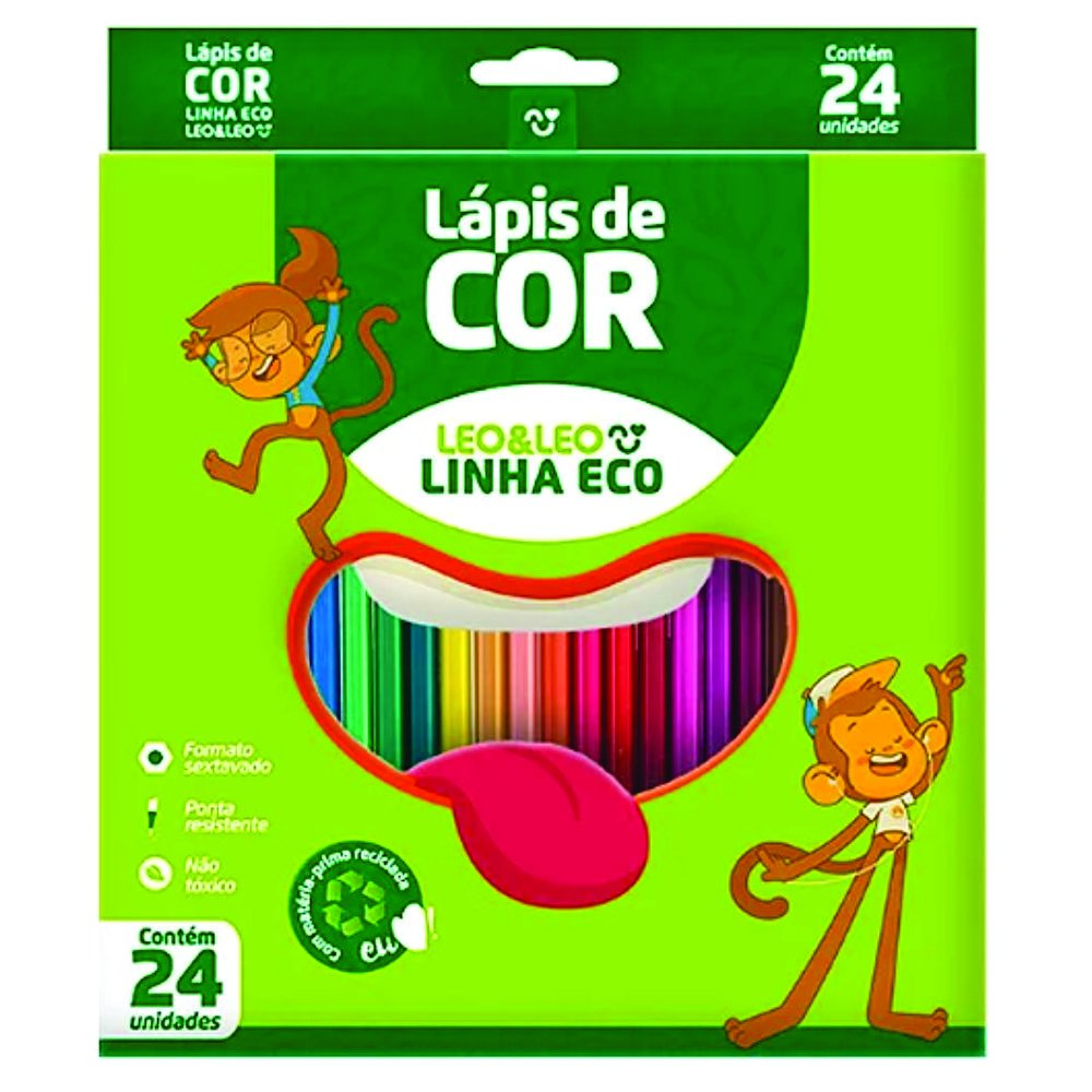 Lápis De Cor 24 Cores Leo & Leo C/6 Ref 4222 - BCL