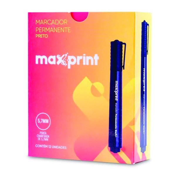marcador permanente maxprint preto