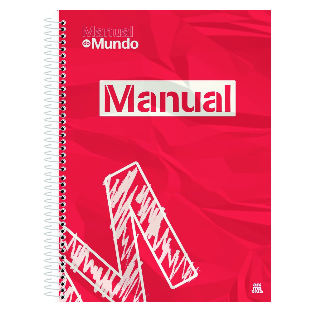 Caderno Universitário Manual do Mundo - 80 Folhas, Pacote com 4 Unidades